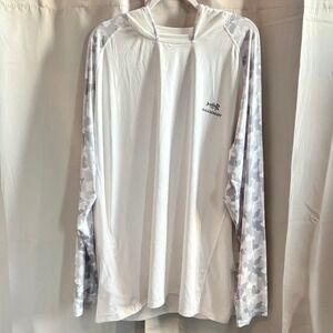 Bassdash Mens Fishing Hoodie 4XL UPF 50+ UV Protection Camo Sleeve Outdoor 20359